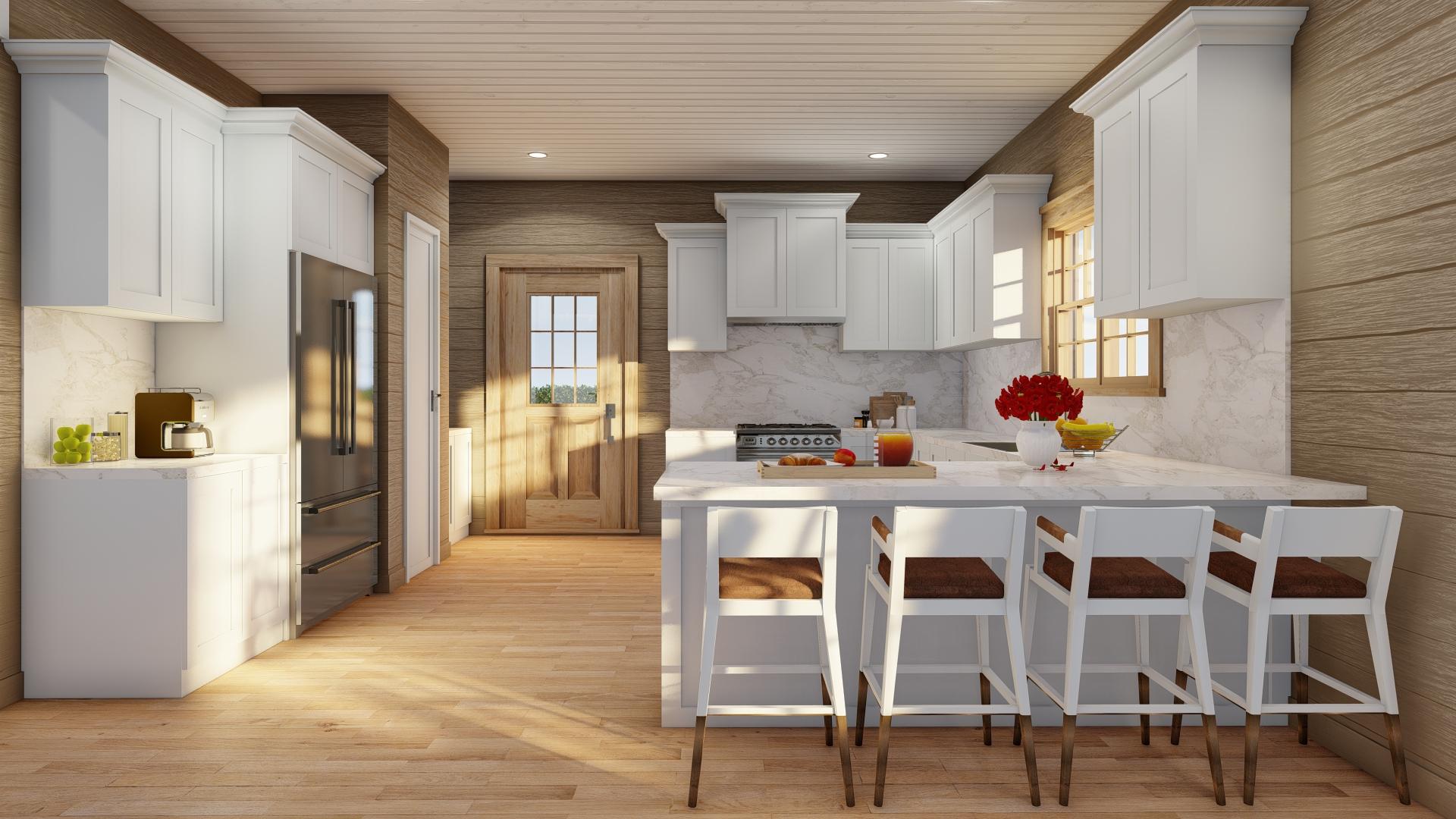 Plan 70884MK: Country Cabin House Plan with Upstairs Bunk Room - 1425 Sq Ft - Image #13 - Cabin, Country, Craftsman, Rustic
