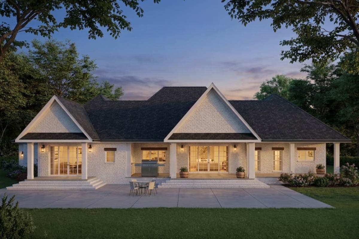 Plan 46517LA: 4 Bed Southern-Style Home Plan with Vaulted Owners Suite - 3351 Sq Ft - Image #3 - French Country, New American, Southern