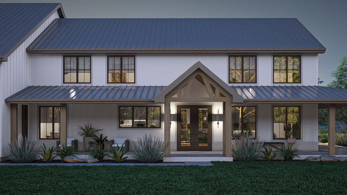 Plan 623357DJ: 2-Story Barndominium-Style Home Plan with Wrap Around Porch - 3292 Sq Ft - Image #18 - Barndominium, Country, Modern Farmhouse, New American