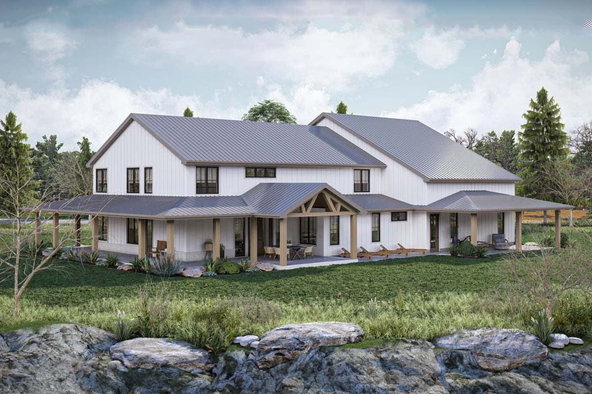 Plan 623357DJ: 2-Story Barndominium-Style Home Plan with Wrap Around Porch - 3292 Sq Ft - Image #21 - Barndominium, Country, Modern Farmhouse, New American
