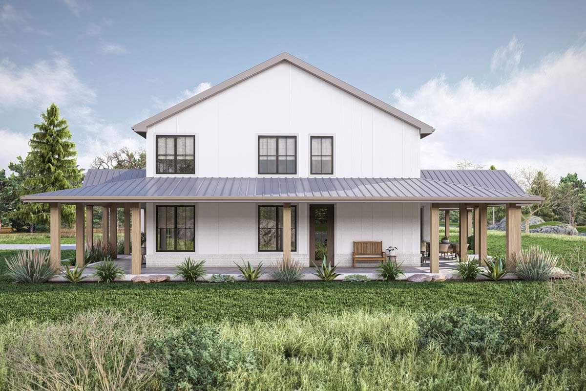 Plan 623357DJ: 2-Story Barndominium-Style Home Plan with Wrap Around Porch - 3292 Sq Ft - Image #23 - Barndominium, Country, Modern Farmhouse, New American