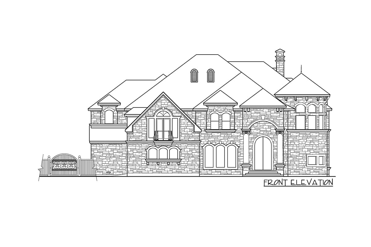 Plan 36213TX: Turreted Stair Greets Guests - Image #37 - European, Tuscan