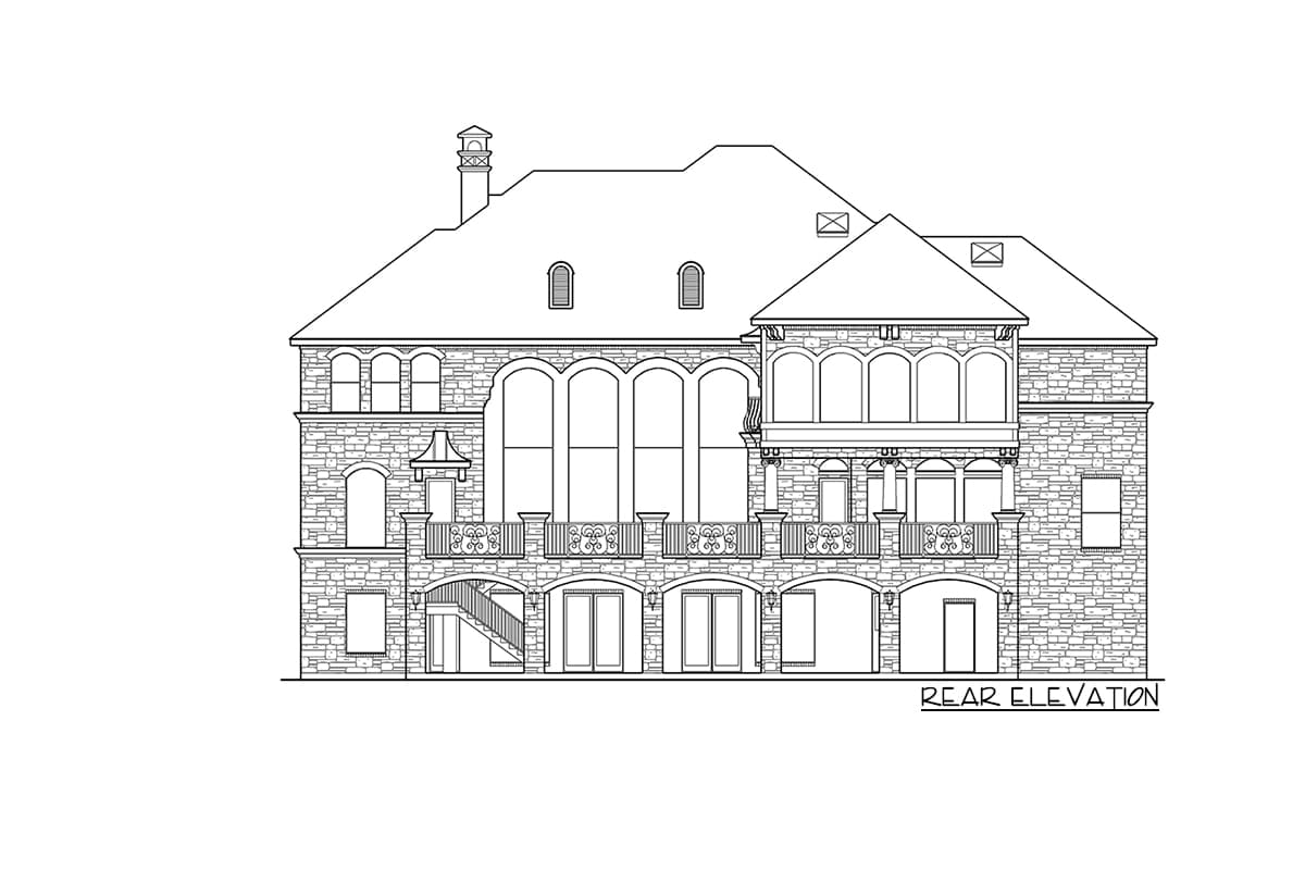 Plan 36213TX: Turreted Stair Greets Guests - Image #39 - European, Tuscan