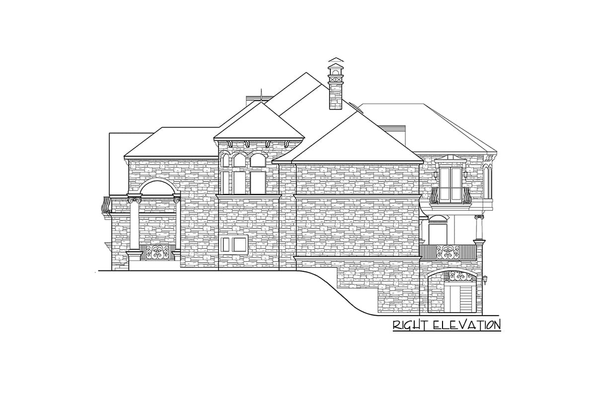 Plan 36213TX: Turreted Stair Greets Guests - Image #40 - European, Tuscan