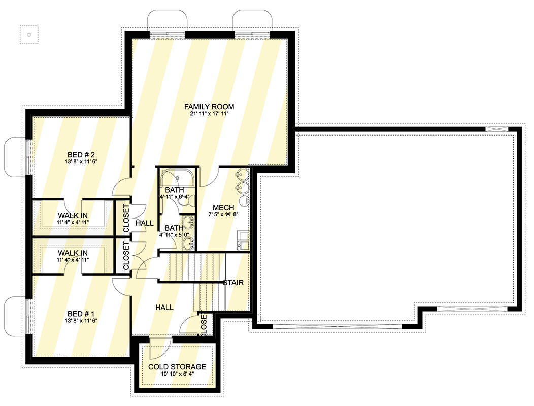 Plan 61502UT: 2 Story Traditional Home Plan with Two Story Great Room and Optional Lower Level - 3136 Sq Ft - Floor Plan - Optional Lower Level - Country, Traditional