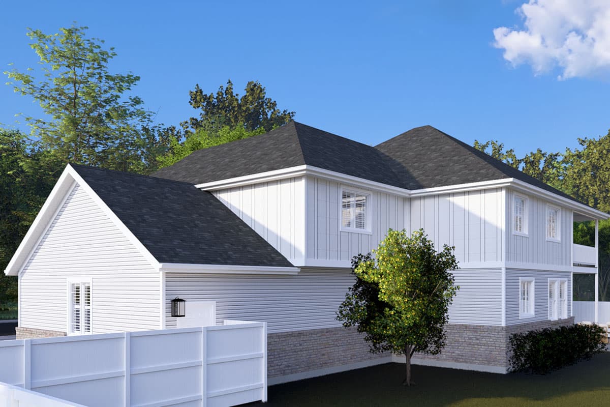 Plan 61502UT: 2 Story Traditional Home Plan with Two Story Great Room and Optional Lower Level - 3136 Sq Ft - Image #6 - Country, Traditional