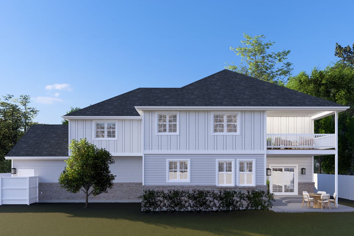 Plan 61502UT: 2 Story Traditional Home Plan with Two Story Great Room and Optional Lower Level - 3136 Sq Ft - Image #5 - Country, Traditional