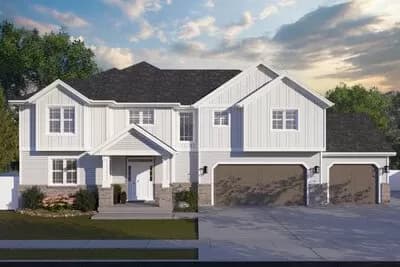 2 Story Traditional Home Plan with Two Story Great Room and Optional Lower Level - 3136 Sq Ft