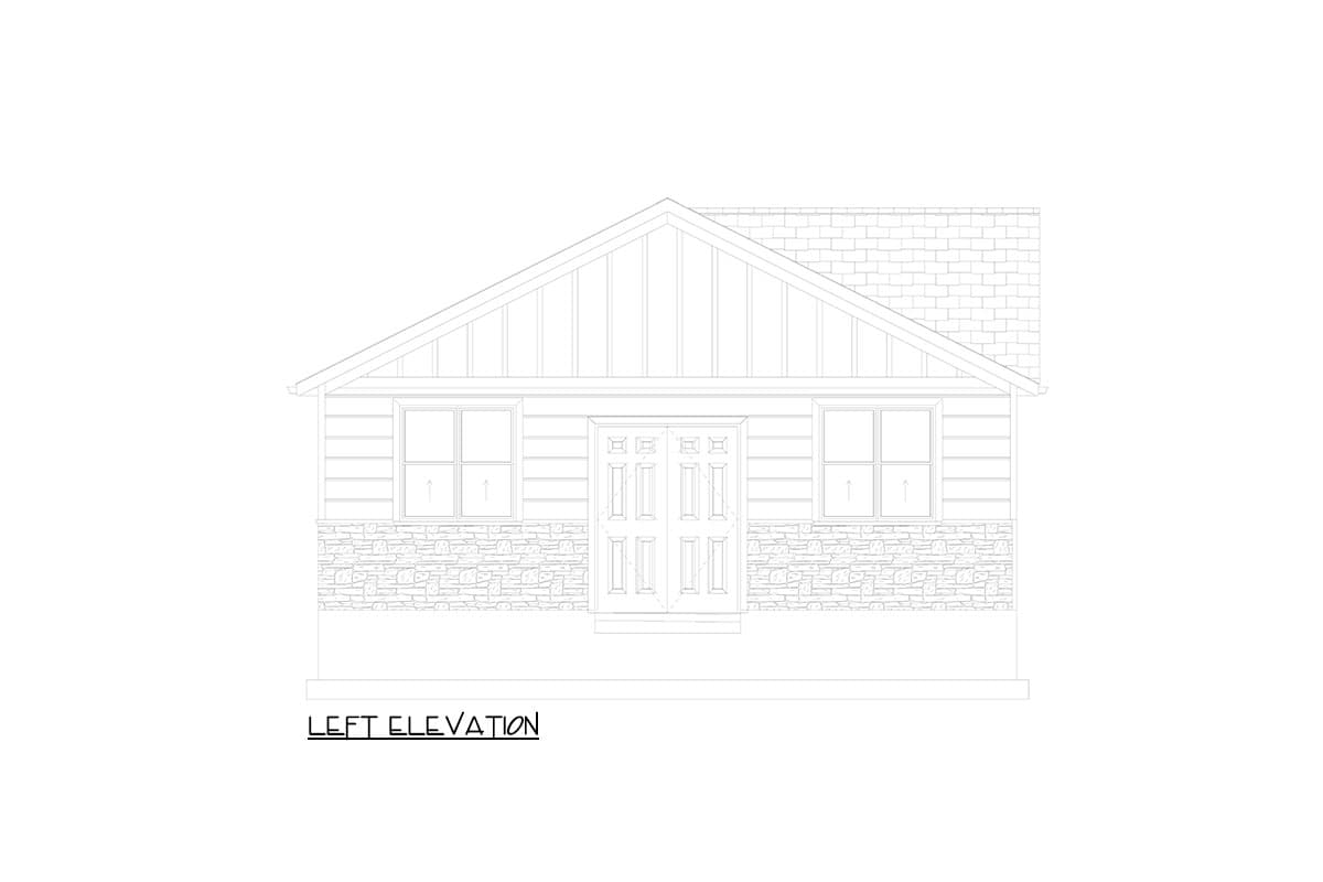Plan 61503UT: 4-Car Traditional Style Detached Garage Plan - 1500 Sq Ft - Image #8 - Traditional