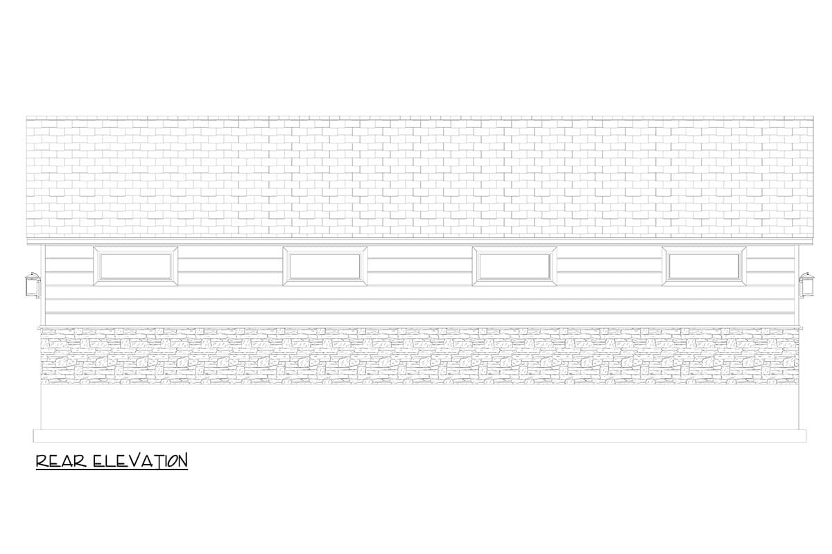 Plan 61503UT: 4-Car Traditional Style Detached Garage Plan - 1500 Sq Ft - Image #9 - Traditional