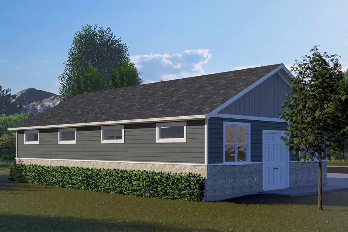 Plan 61503UT: 4-Car Traditional Style Detached Garage Plan - 1500 Sq Ft - Image #4 - Traditional