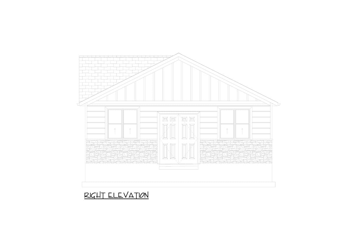 Plan 61503UT: 4-Car Traditional Style Detached Garage Plan - 1500 Sq Ft - Image #10 - Traditional