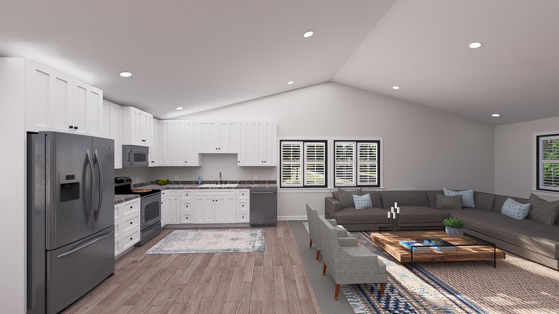 Plan 61504UT: 2 Bed Barndominium-style Home Plan with Oversized Workshop - 1488 Sq Ft - Image #9 - Barndominium, Country, New American