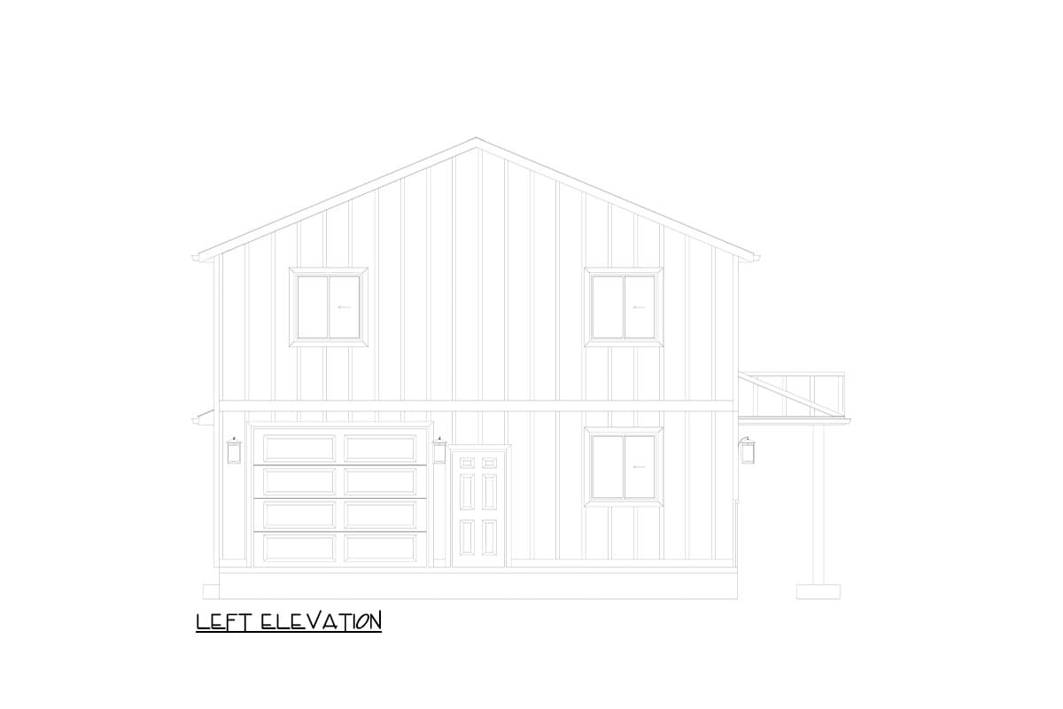 Plan 61504UT: 2 Bed Barndominium-style Home Plan with Oversized Workshop - 1488 Sq Ft - Image #12 - Barndominium, Country, New American