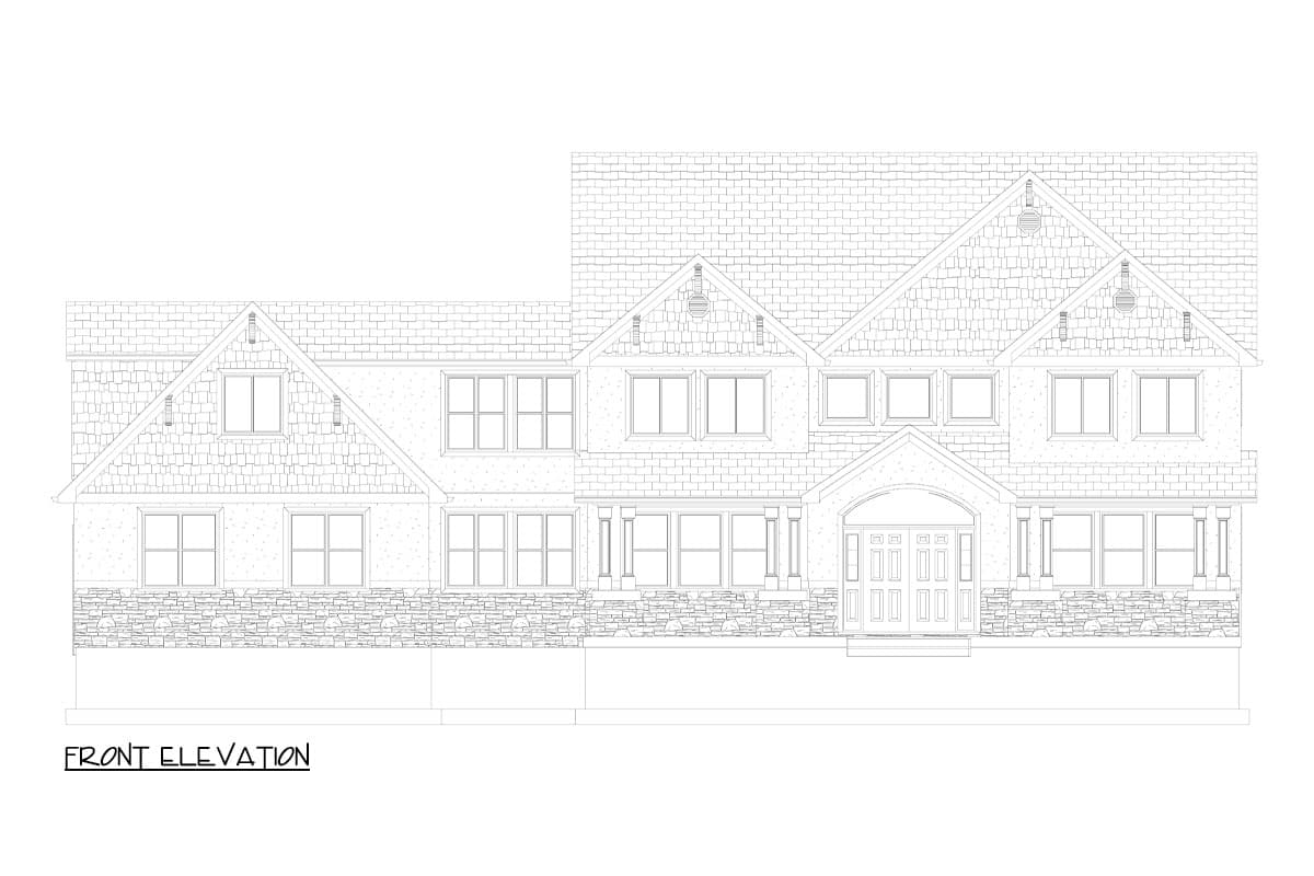 Plan 61505UT: 2-Story New American Home Plan with Bonus Space Above - 3861 Sq Ft - Image #8 - Country, Craftsman, New American, Traditional