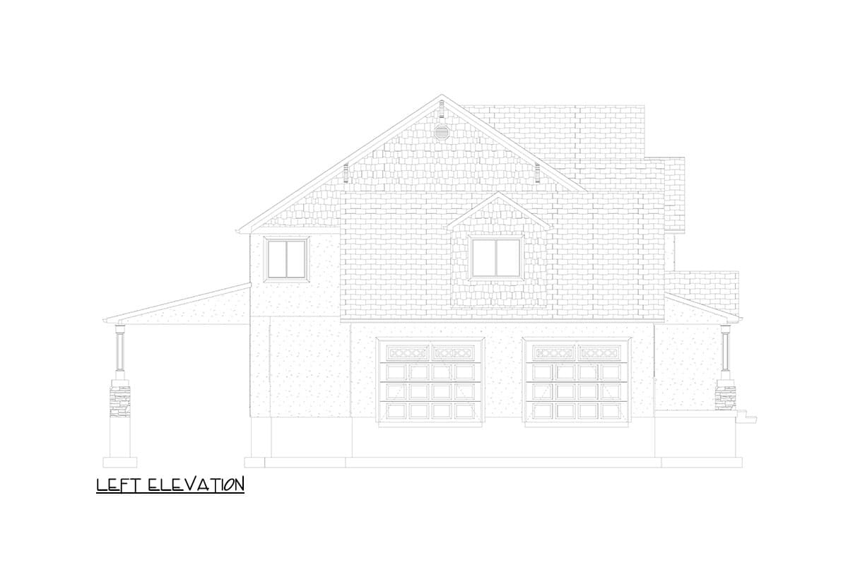 Plan 61505UT: 2-Story New American Home Plan with Bonus Space Above - 3861 Sq Ft - Image #9 - Country, Craftsman, New American, Traditional