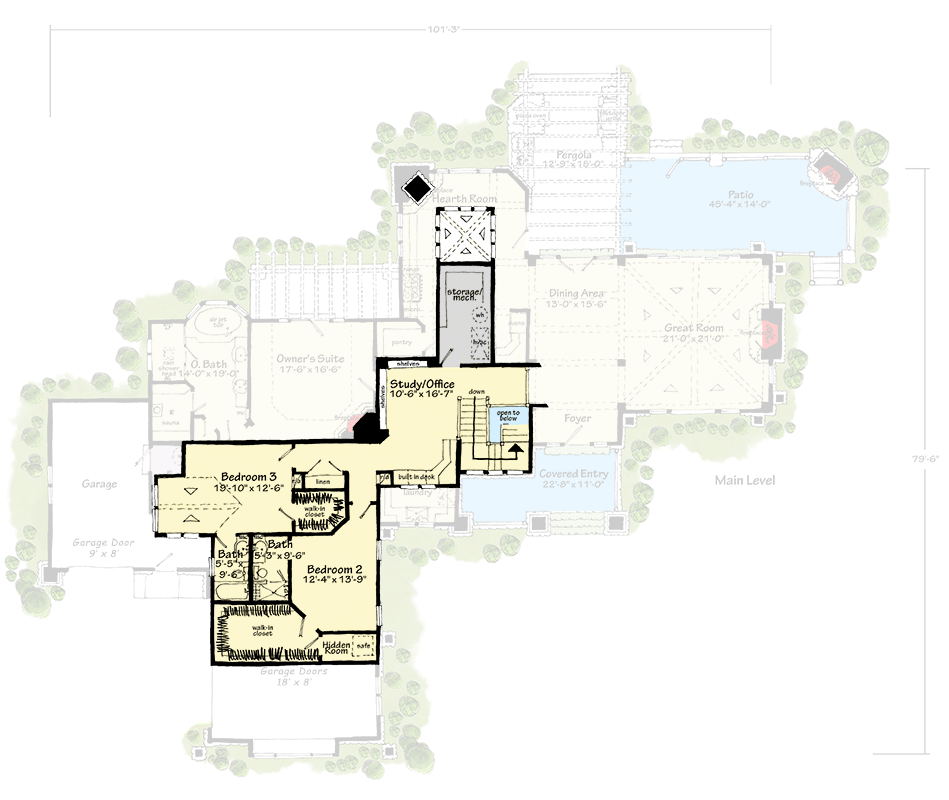Plan 12981KN: Two-Story Home Plan with Hearth Room and a Home Office Above - 3578 Sq Ft - Floor Plan - 2nd Floor - Craftsman, Mountain