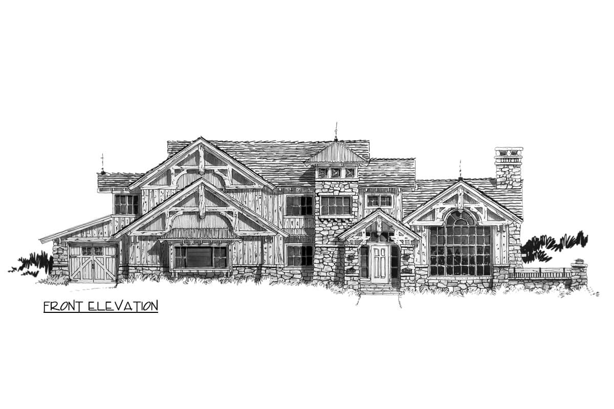 Plan 12981KN: Two-Story Home Plan with Hearth Room and a Home Office Above - 3578 Sq Ft - Image #4 - Craftsman, Mountain