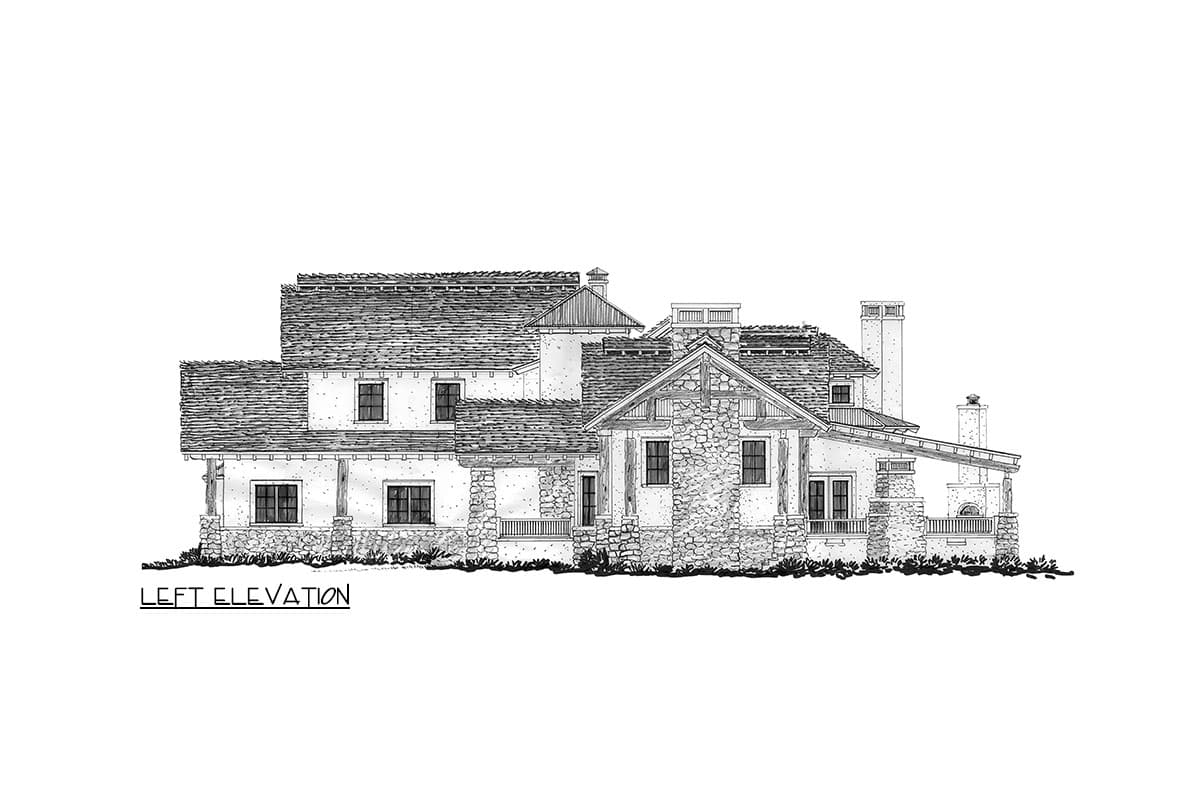 Plan 12981KN: Two-Story Home Plan with Hearth Room and a Home Office Above - 3578 Sq Ft - Image #7 - Craftsman, Mountain