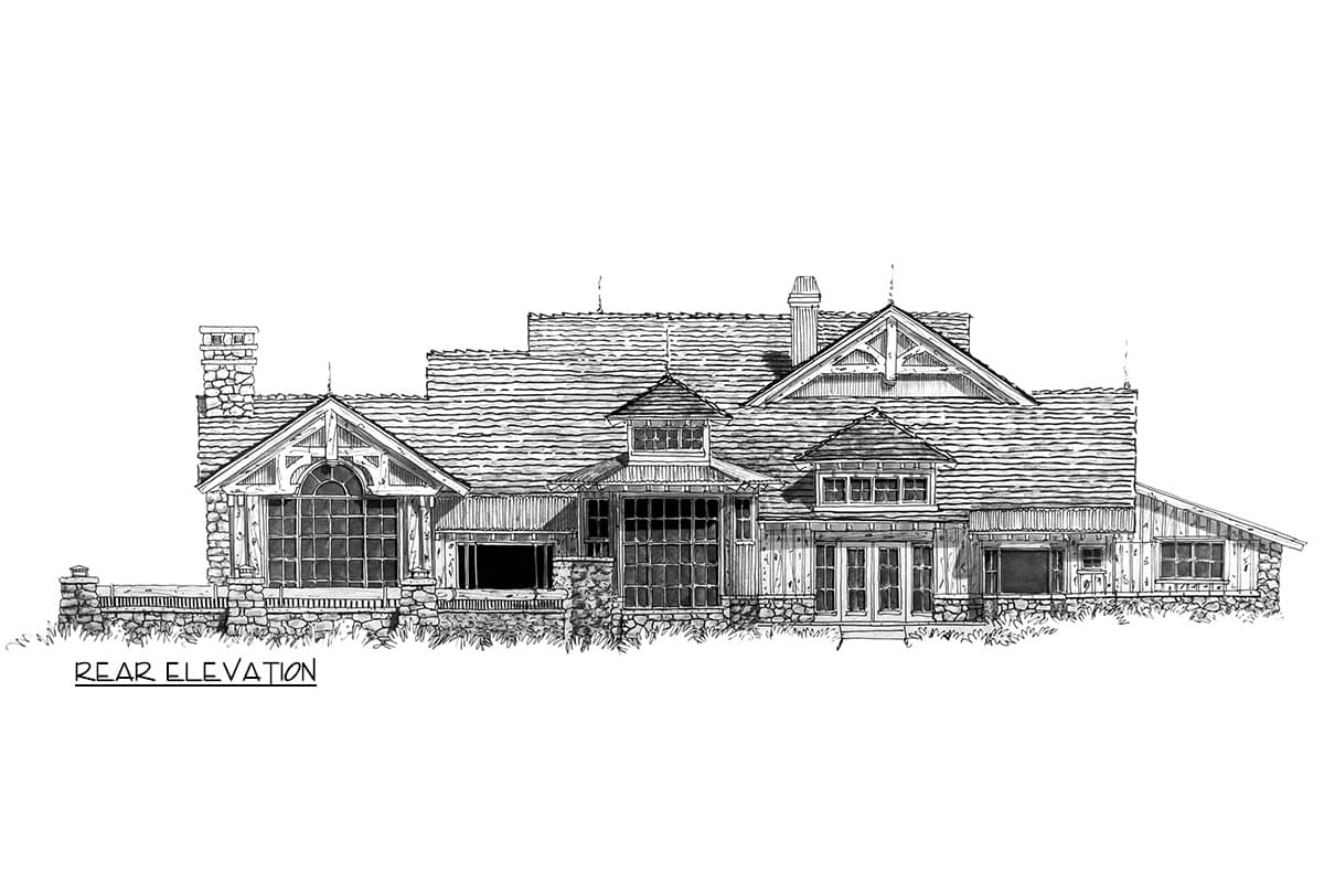 Plan 12981KN: Two-Story Home Plan with Hearth Room and a Home Office Above - 3578 Sq Ft - Image #6 - Craftsman, Mountain