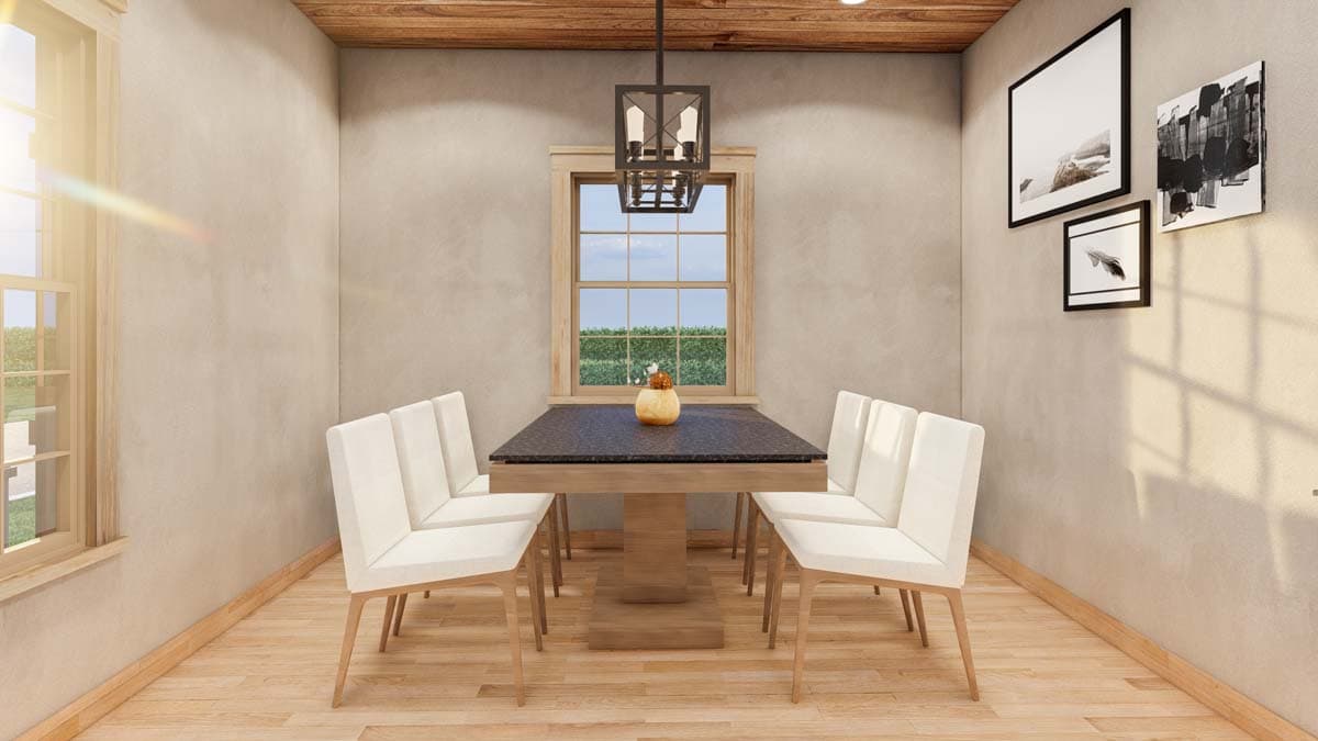 Plan 70885MK: Country Cabin House Plan with Upstairs Owners Suite and Outdoor Fireplace - 1266 Sq Ft - Image #10 - Cabin, Country, Craftsman, Rustic