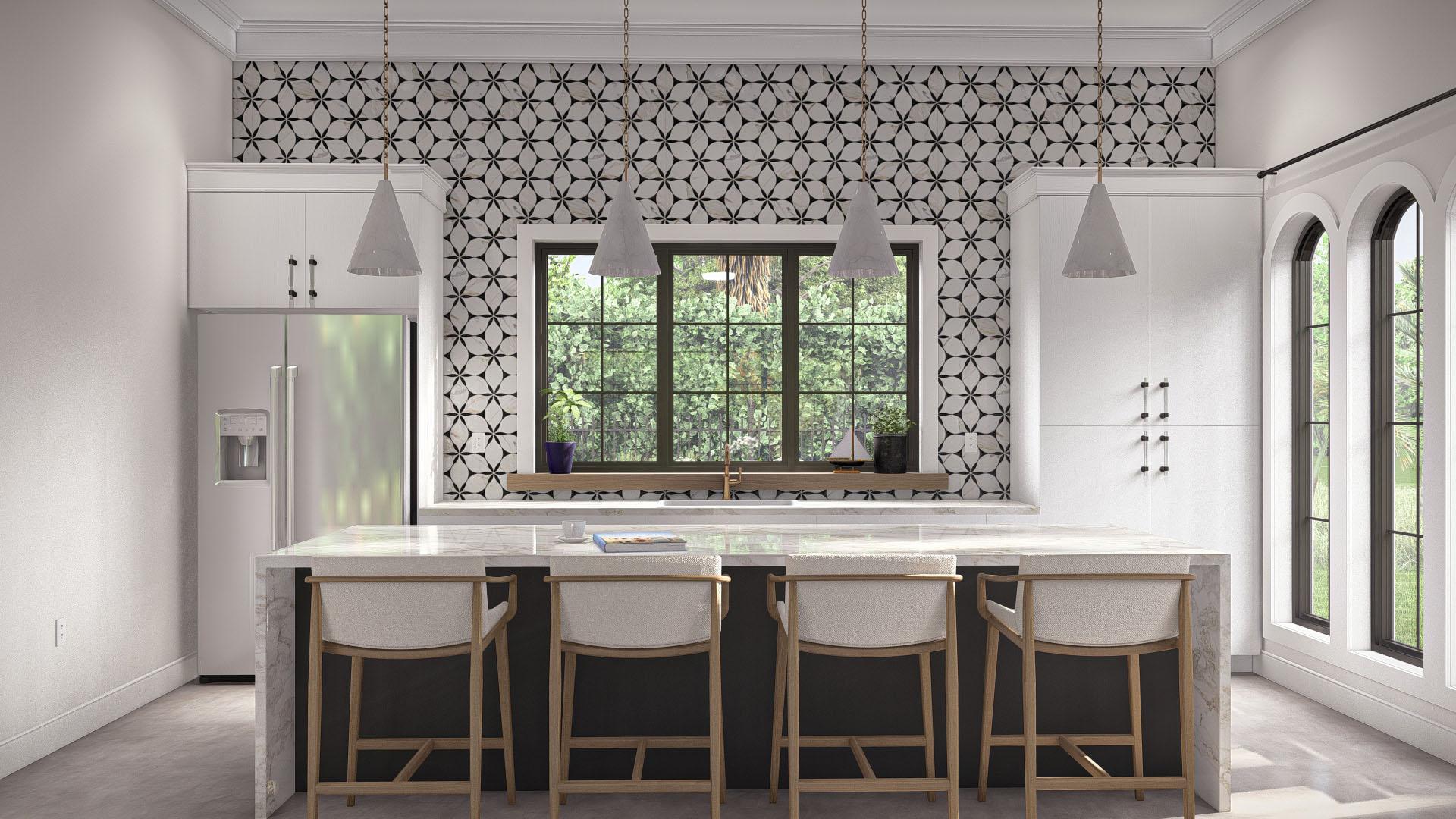 Plan 623359DJ: Mediterranean Style Pool House with Outdoor Fireplace - Image #9 - Mediterranean