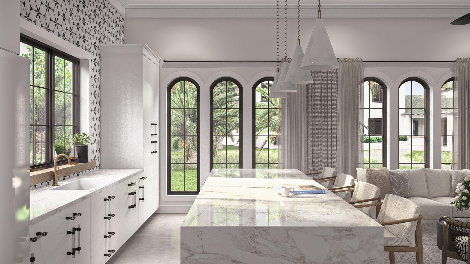 Plan 623359DJ: Mediterranean Style Pool House with Outdoor Fireplace - Image #10 - Mediterranean