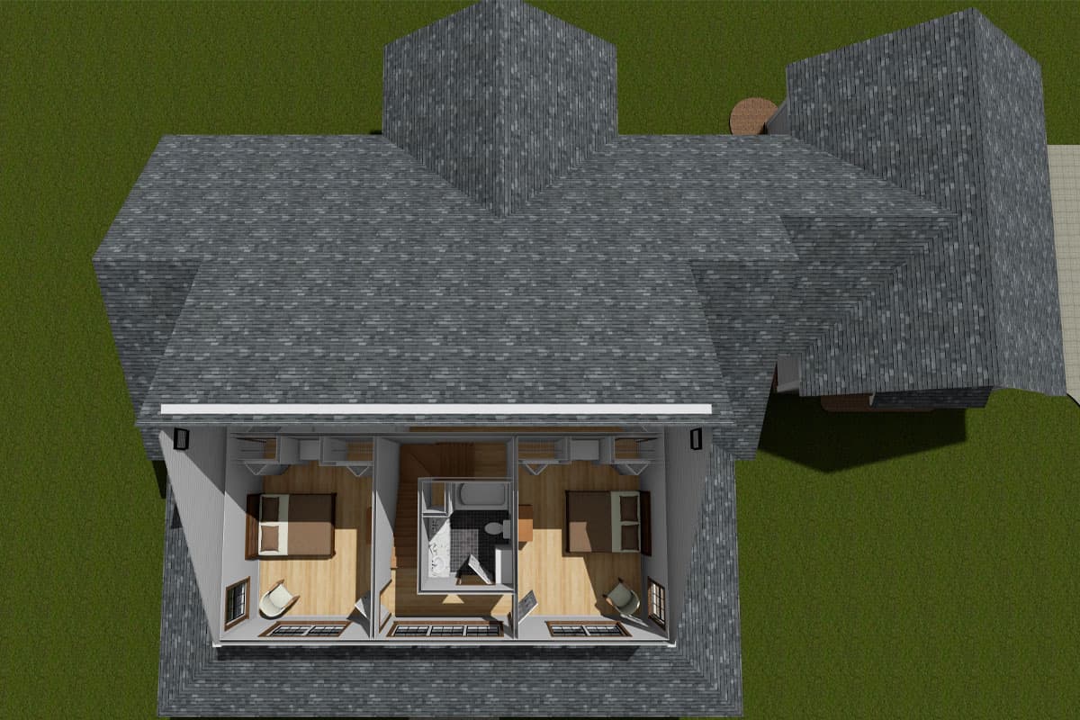 Plan 52350WM: Two-Story Farmhouse Plan with Vaulted Great Room and Wrap Around Porch - 2716 Sq Ft - Image #8 - Country, Farmhouse, Modern Farmhouse, New American, Traditional