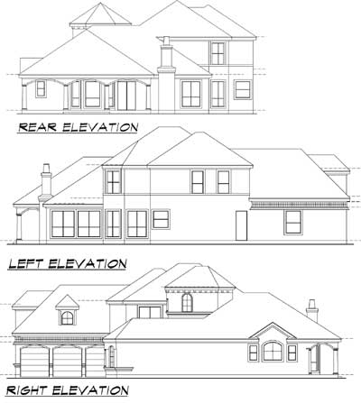 Plan 36231TX: Stately Home Plan with Courtyard Style Entry - Image #22 - European, French Country, Mediterranean