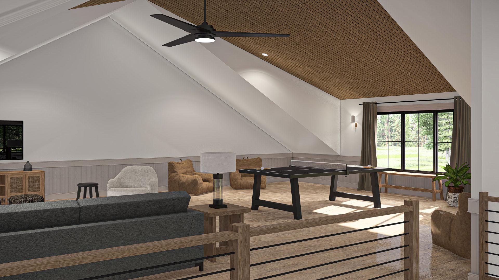 Plan 623361DJ: 3-Bed Barndominium-style House Plan with Wrap Around Porch and Loft Above - 3176 Sq Ft - Image #16 - Barndominium, Country, Modern Farmhouse, New American