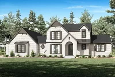 Two-Story European Home Plan with Office and Rec Room - 2853 Sq Ft