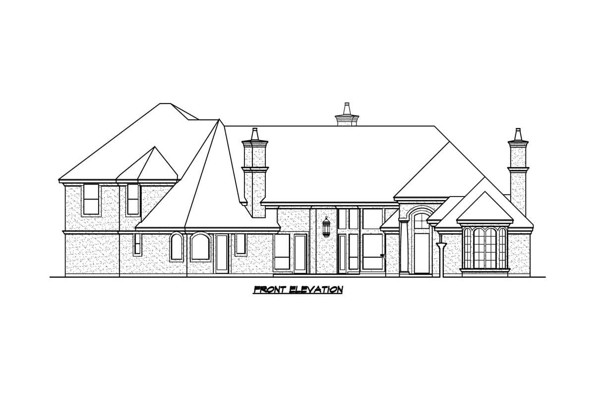 Plan 36235TX: V-Shaped Luxury Home Plan - Image #26 - European, Mediterranean