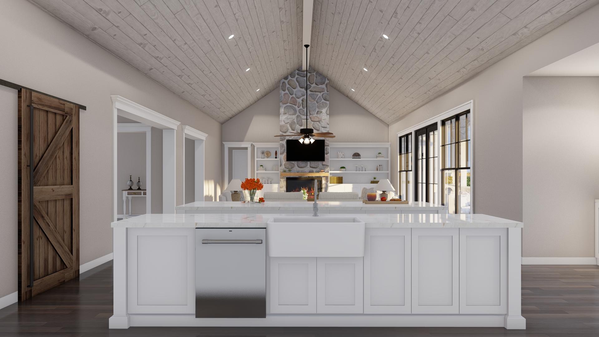Plan 70886MK: 3-Bed Modern Farmhouse with Two Kitchen Islands and Bonus - 2610 Sq Ft - Image #16 - Country, Farmhouse, Modern Farmhouse, New American