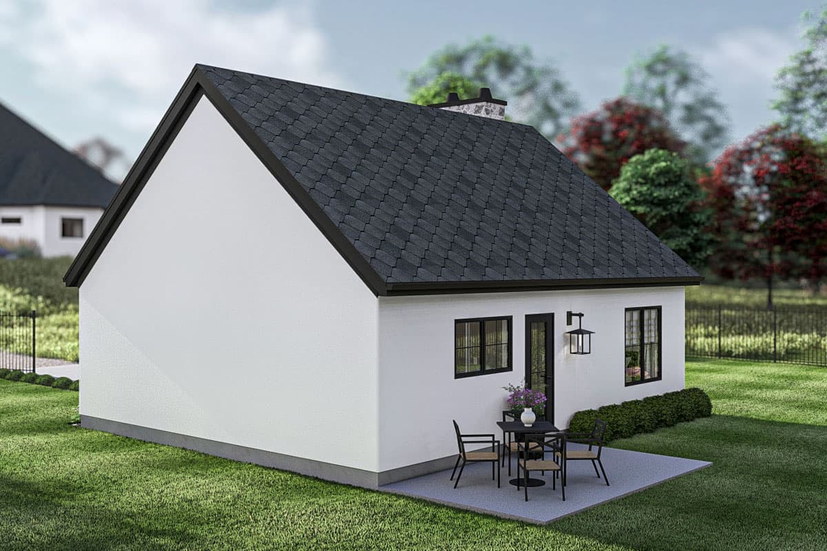 Plan 623362DJ: Modern Cottage Style ADU House Plan Under 800 Sq Ft - Image #5 - Contemporary, Cottage, Country