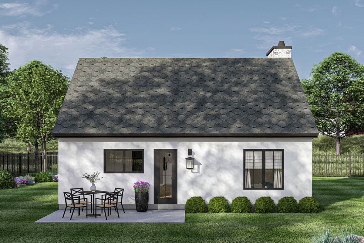 Plan 623362DJ: Modern Cottage Style ADU House Plan Under 800 Sq Ft - Image #6 - Contemporary, Cottage, Country