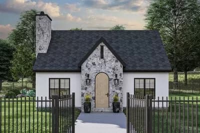 Modern Cottage Style ADU House Plan Under 800 Sq Ft