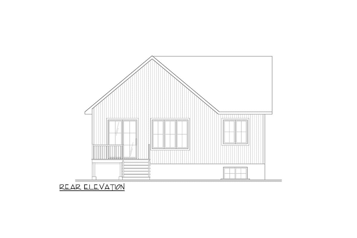 Plan 22691DR: Single Story Home Plan with Open Concept Living Space and Optional Lower Level - 1167 Sq Ft - Image #9 - Cottage, European, Traditional