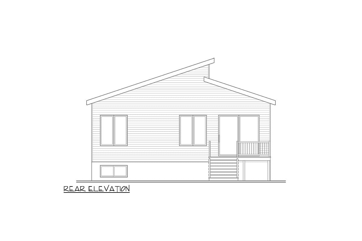 Plan 22692DR: Mid Century Modern Rustic 3-Bed Home Plan With Finished Lower Level - 2284 Sq Ft - Image #11 - Contemporary, Modern