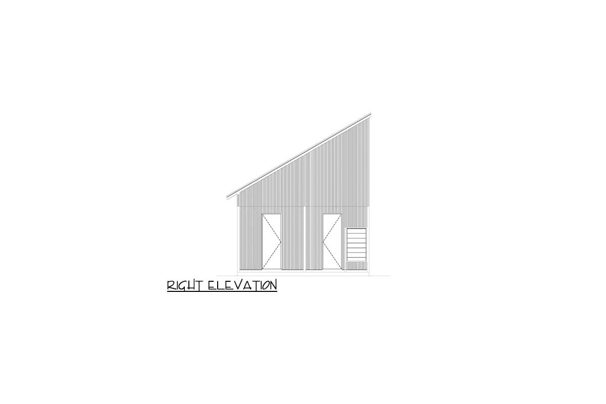 Plan 264109KMD: One-Story Modern ADU or Pool House Plan with Outdoor Shower - 590 Sq Ft - Image #5 - Carriage, Cottage, Modern