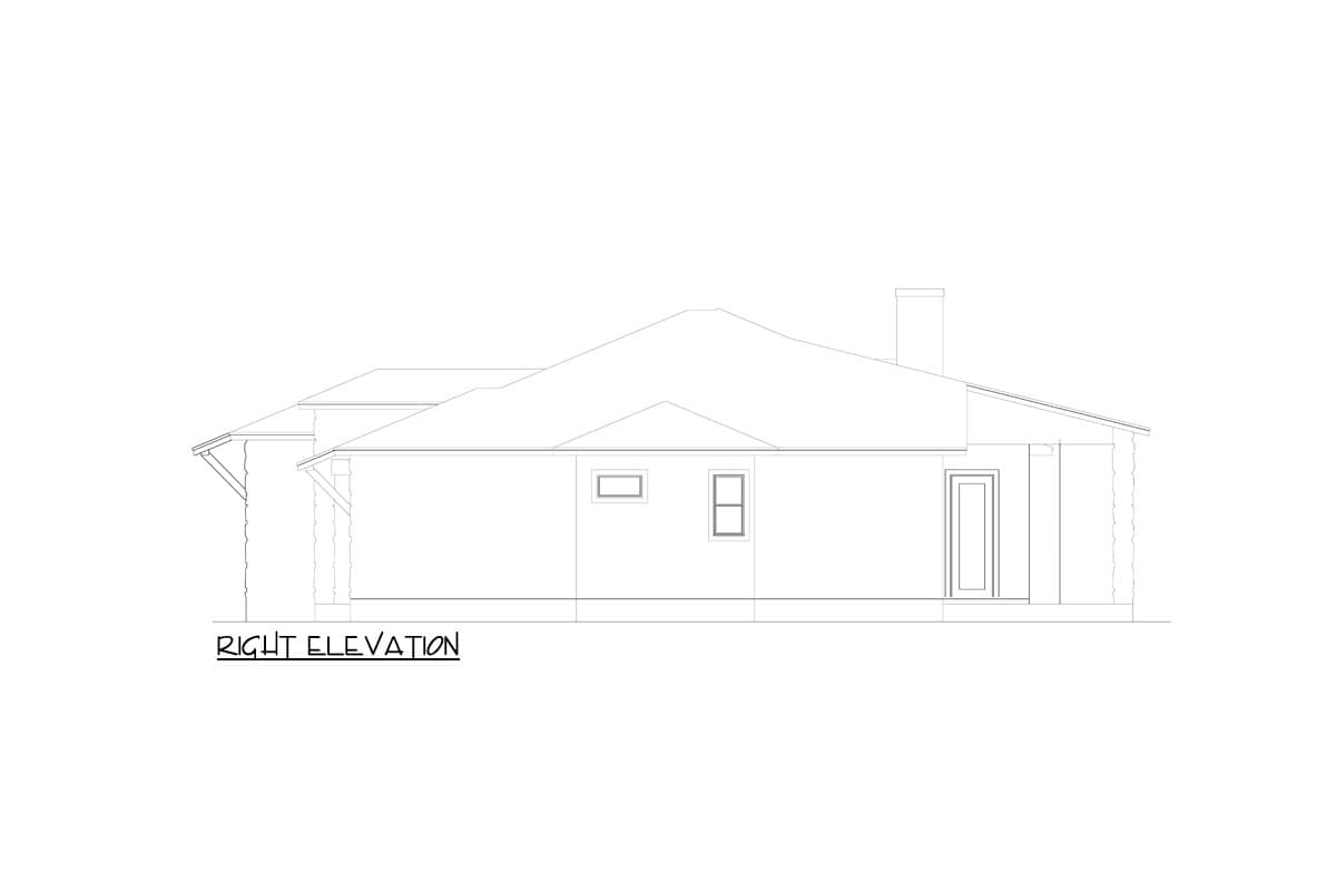 Plan 264116KMD: Stone and Stucco One-Story House Plan with 3 Bedrooms and 2 Car Garage - 2282 Sq Ft - Image #5 - Ranch, Southern, Transitional