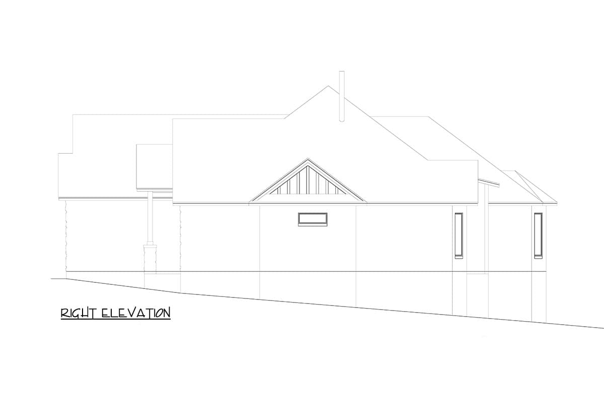 Plan 264121KMD: One-Level House Plan with Mixed Material Exterior and a 3-Car Garage with Workshop - 2388 Sq Ft - Image #5 - Hill Country, Ranch