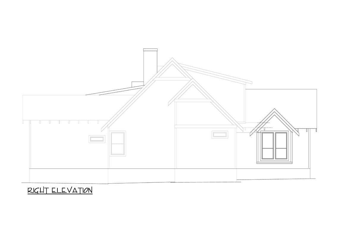 Plan 264123KMD: 3-Bed Country Cottage House Plan with 3-Car Garage - 2400 Sq Ft - Image #11 - Cottage, Country