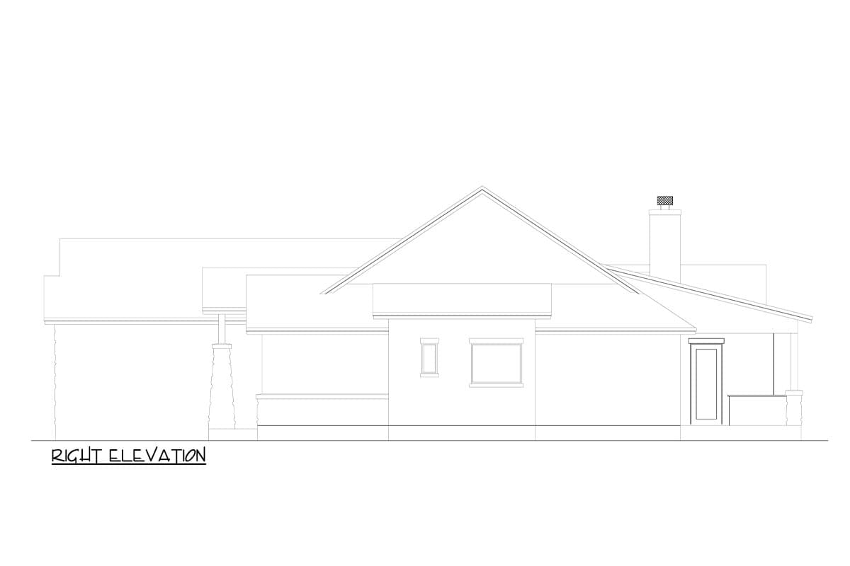 Plan 264130KMD: 3 Bedroom One-Story House Plan with Mixed Material Exterior - 2518 Sq Ft - Image #5 - Ranch, Southern, Southwest, Traditional