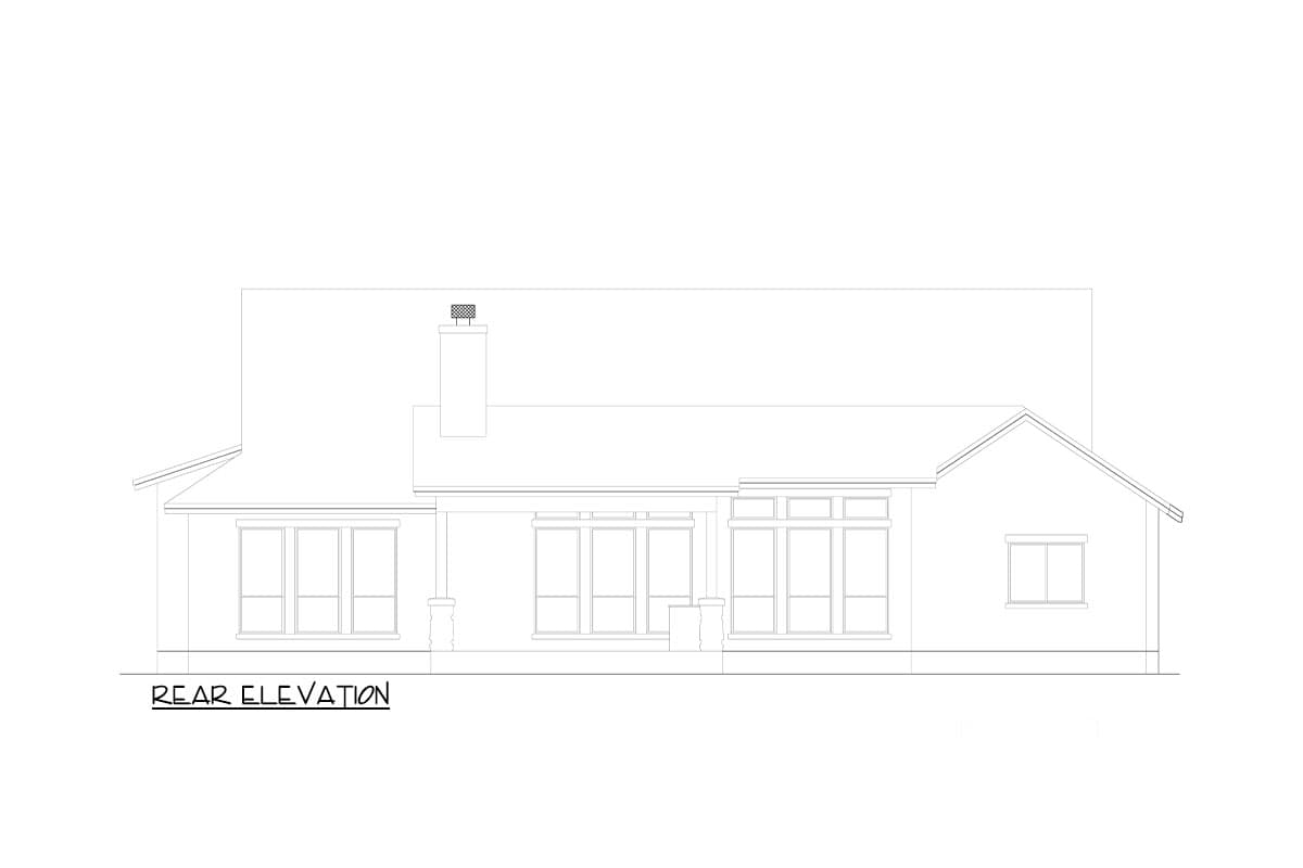 Plan 264130KMD: 3 Bedroom One-Story House Plan with Mixed Material Exterior - 2518 Sq Ft - Image #4 - Ranch, Southern, Southwest, Traditional