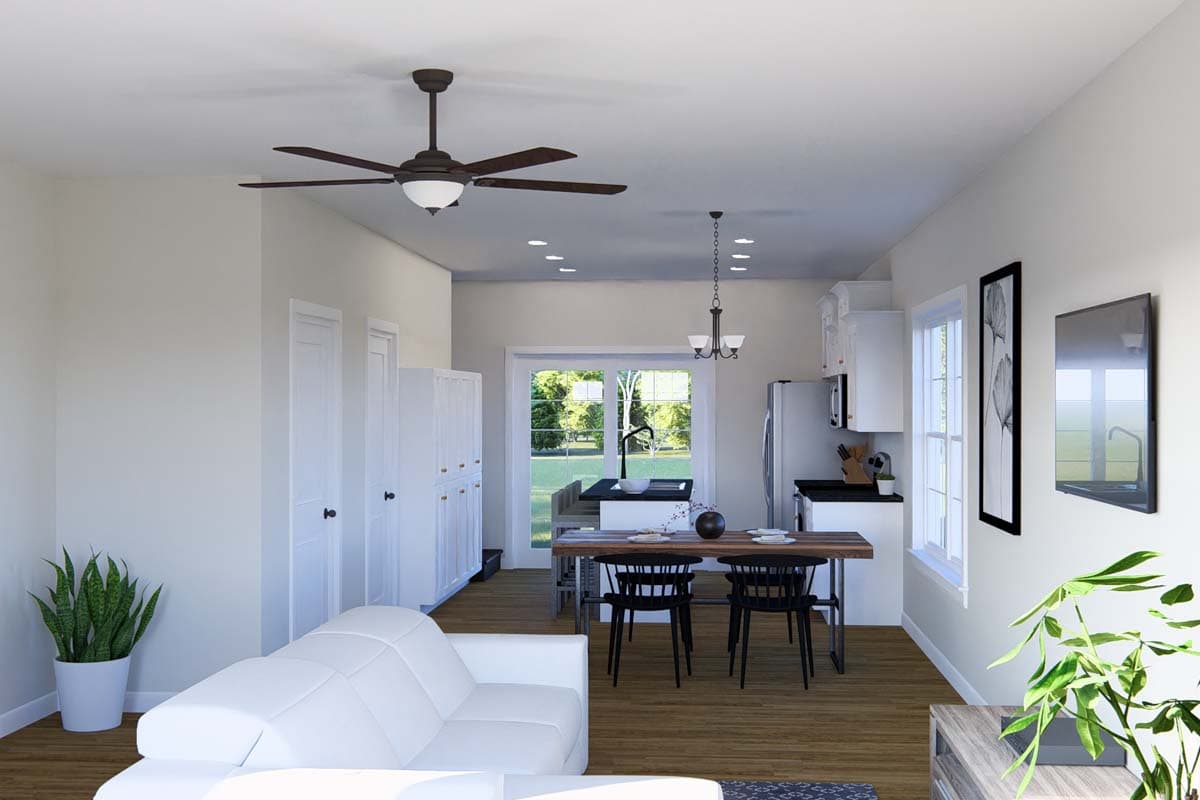 Plan 52353WM: Two-Story Traditional Duplex House Plan with 2 Bed Units - 1120 Sq Ft Each - Image #5 - New American, Traditional