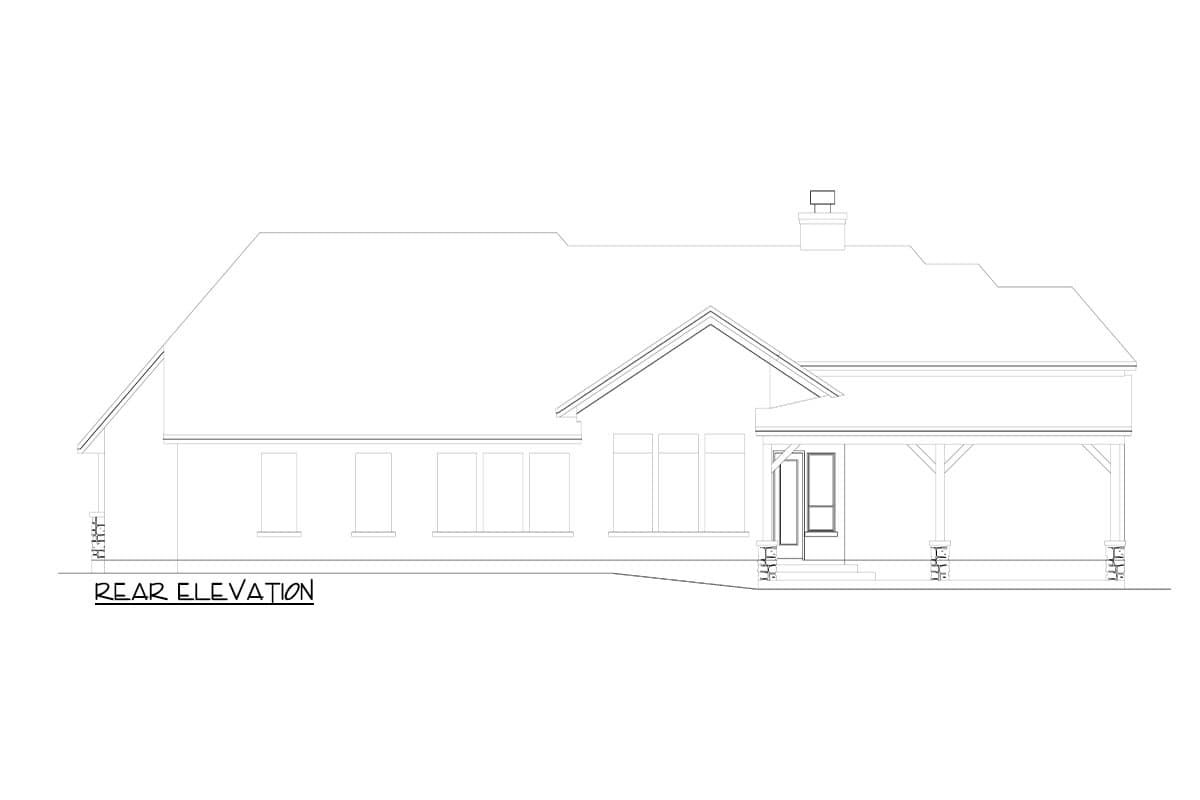 Plan 264139KMD: 3-Bed Hill Country Ranch House Plan with Divided Jack and Jill Master Suite - 2598 Sq Ft - Image #4 - Craftsman, Hill Country, Ranch, Southern