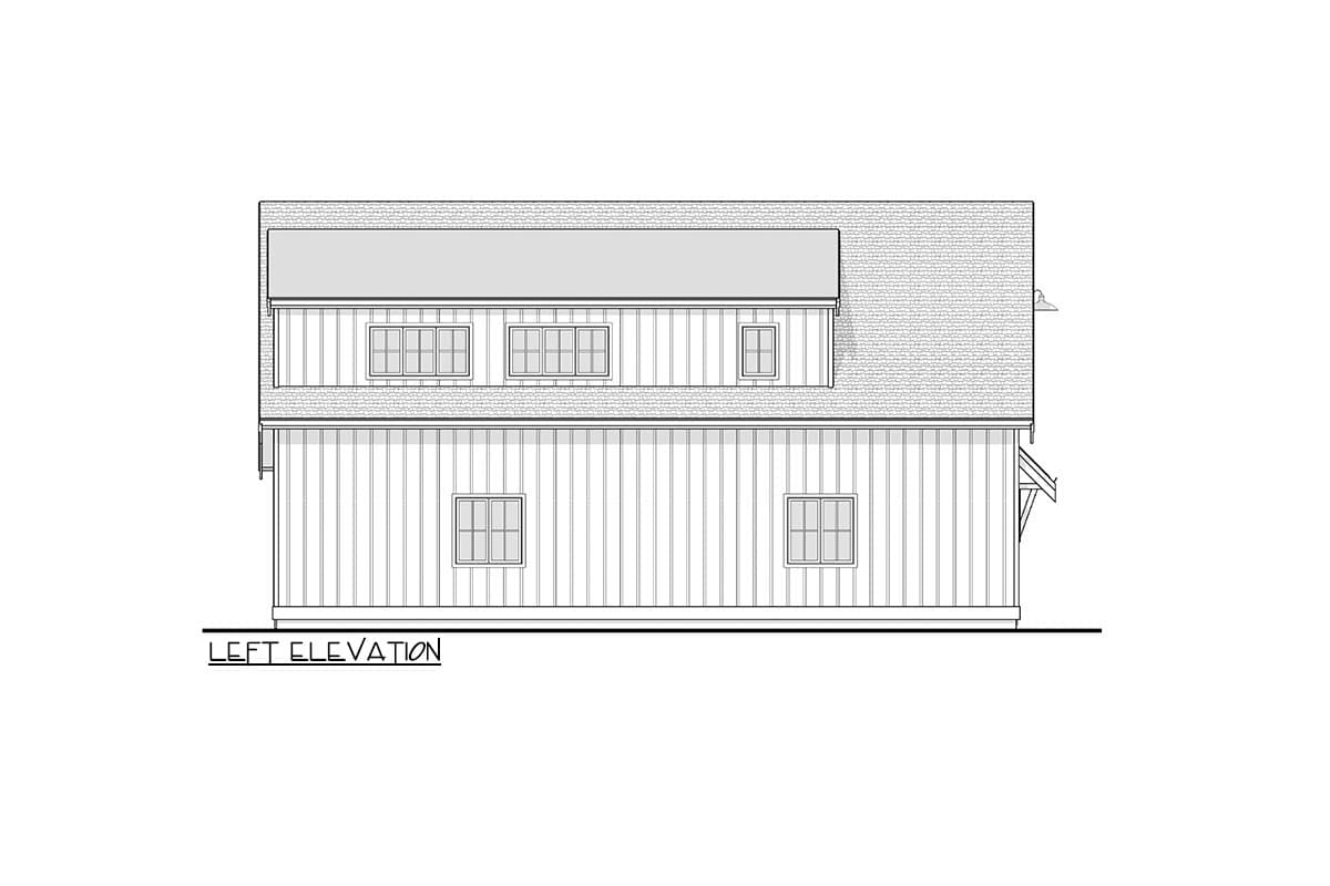 Plan 270098AF: Modern Farmhouse-Style Garage with 873 Sq Ft 2-Bed Apartment Upstairs - Image #9 - Carriage, Country, Modern Farmhouse, New American