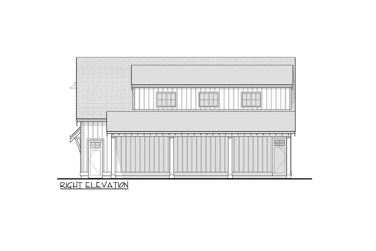 Plan 270098AF: Modern Farmhouse-Style Garage with 873 Sq Ft 2-Bed Apartment Upstairs - Image #11 - Carriage, Country, Modern Farmhouse, New American
