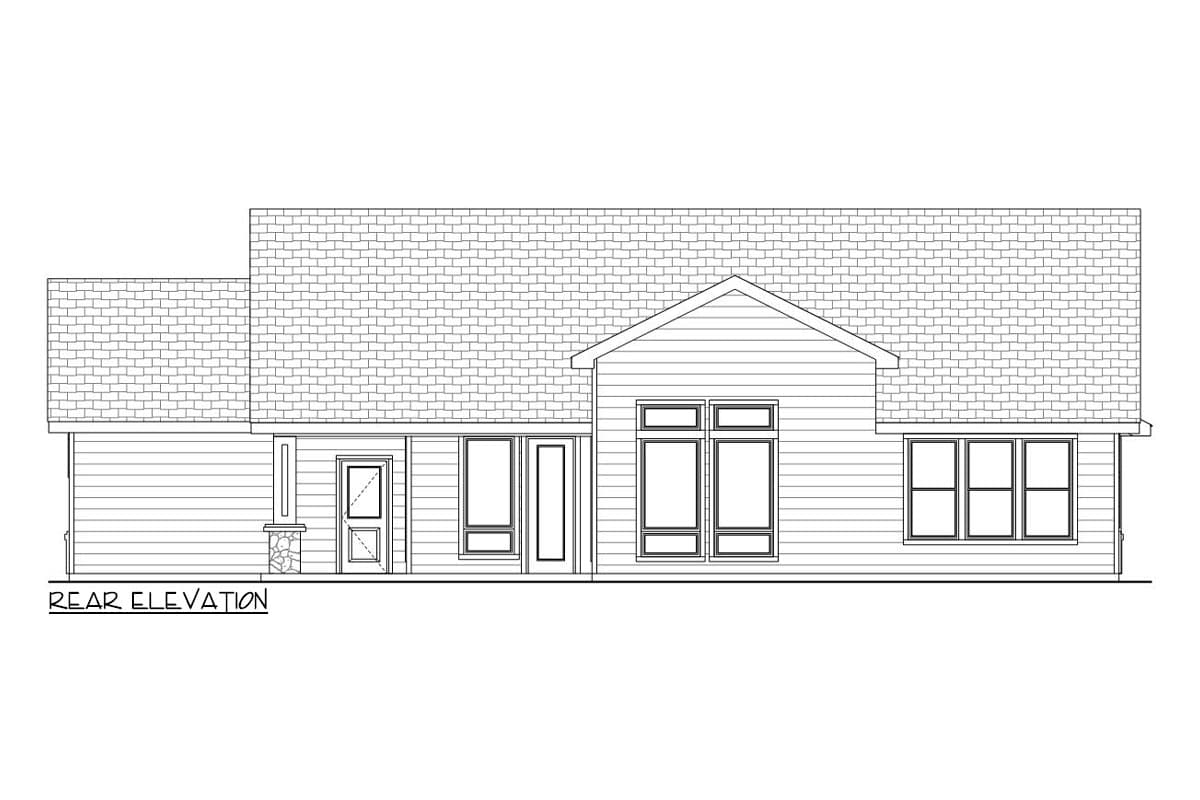 Plan 580100DFT: 3-Bed Craftsman Style Home Plan with Formal Dining Area and Walk-in Pantry - 1781 Sq Ft - Image #4 - Craftsman, Prairie, Ranch