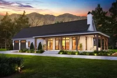 3-Bedroom Barndo-Style Farmhouse House Plan Under 2000 Square Feet